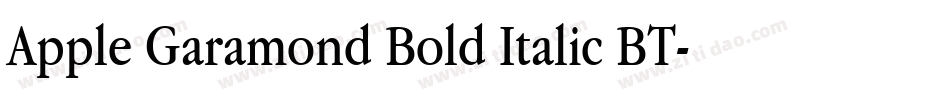 Apple Garamond Bold Italic BT字体转换
